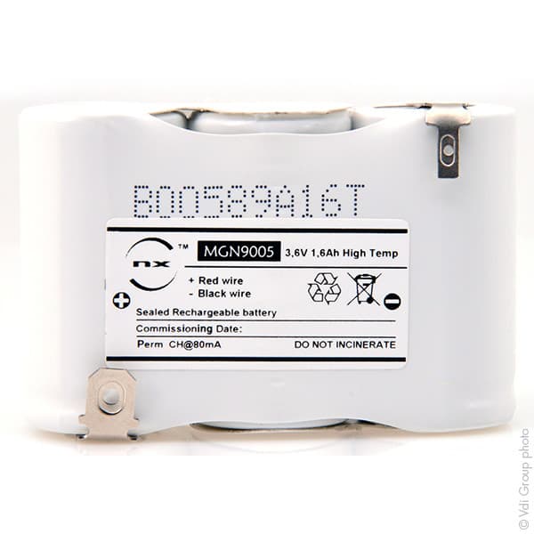 NX - Batterie eclairage secours 3xSC ST1 Faston 6.3mm+2.8mm 3.6V 1.6Ah