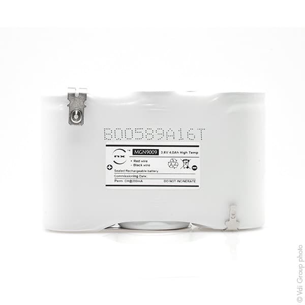 NX - Batterie eclairage secours 3xD ST1 3.6V 4Ah FASTON 6.3mm(+) 2.8mm (-)