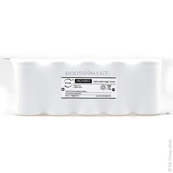 NX - Batterie eclairage secours 5xD ST1 Faston 4.8mm 6V 4Ah
