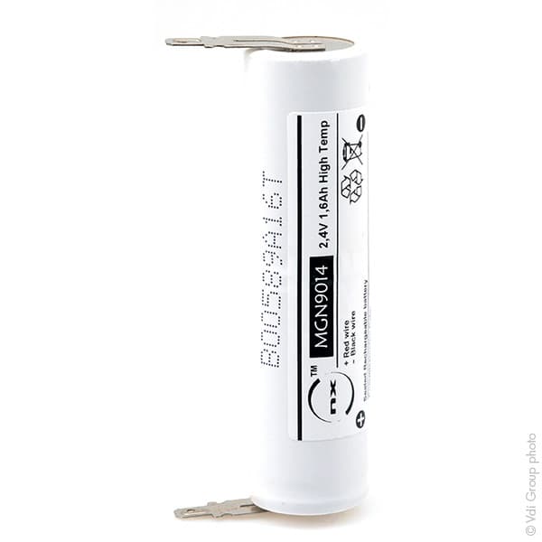 NX - Batterie eclairage secours 2xSC ST4 Faston 4.8mm (+2.8mm) 2.4V 1.6Ah