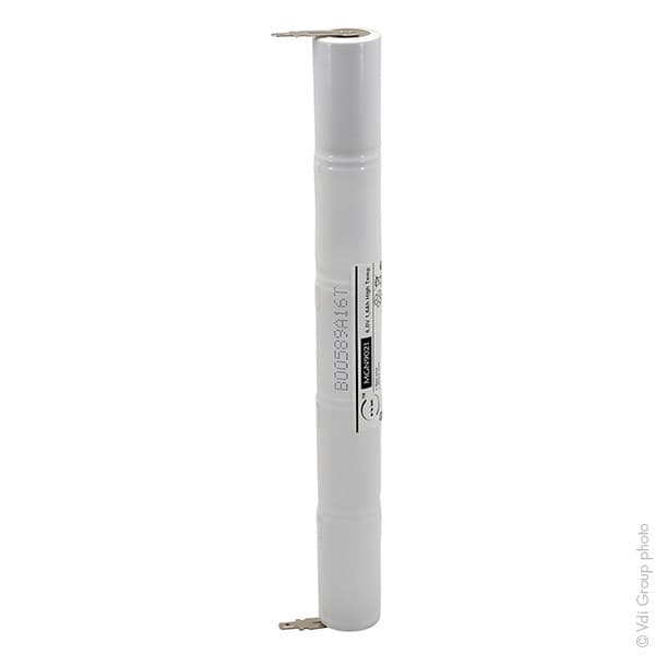 NX - Batterie eclairage secours 5xSC ST4 HT 6V 1.6Ah Faston 4.8mm (+2.8mm)