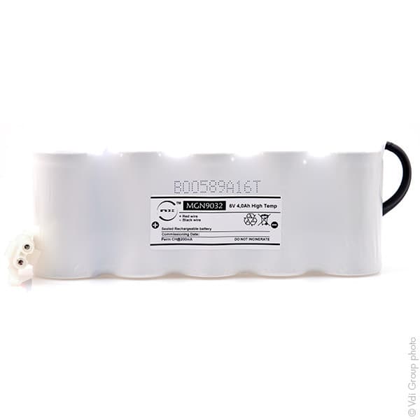 NX - Batterie eclairage secours 5xD ST1+ Backplate + AMP 6V 4Ah