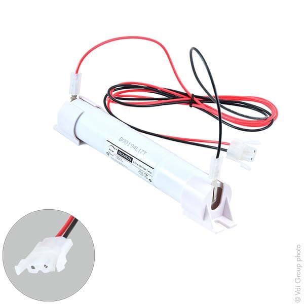 NX - Batterie eclairage secours 3xD ST4 + support + AMP 3.6V 4Ah