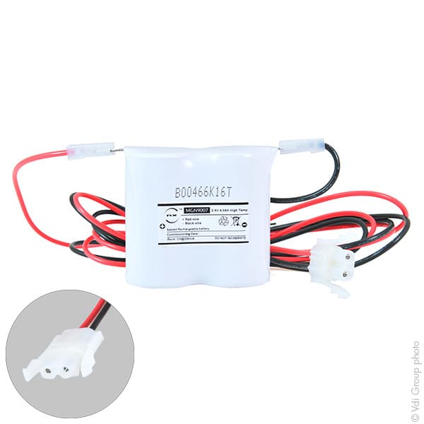 NX - Batterie eclairage secours 2xD ST1 + AMP 2.4V 4Ah