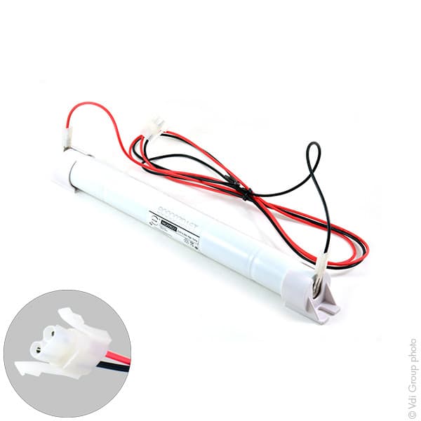 NX - Batterie eclairage secours 5xD ST4 + support + AMP 6V 4Ah