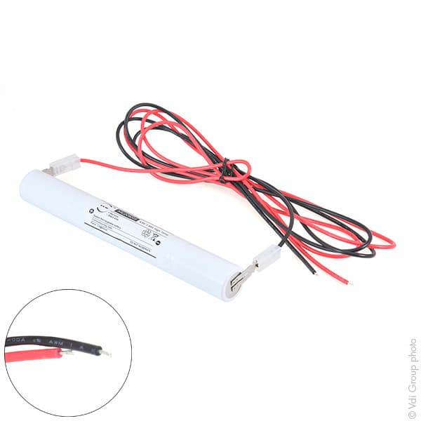 NX - Batterie eclairage secours 4xSC ST4 + fils 4.8V 1.6Ah