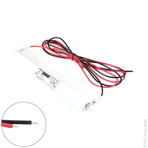 NX - Batterie eclairage secours 5xSC ST4 + fils 6V 1.6Ah