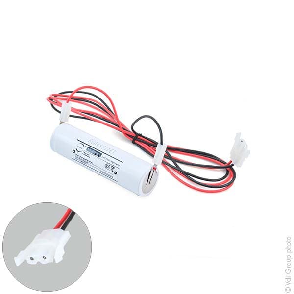 NX - Batterie eclairage secours 2xD ST4 + AMP 2.4V 4Ah