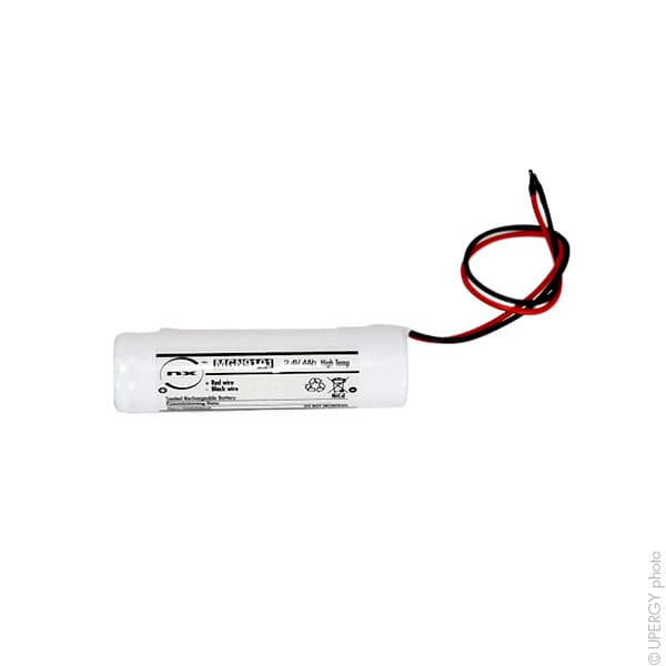 NX - Batterie eclairage secours 2xD ST4 + Fils 300mm 2.4V 4Ah