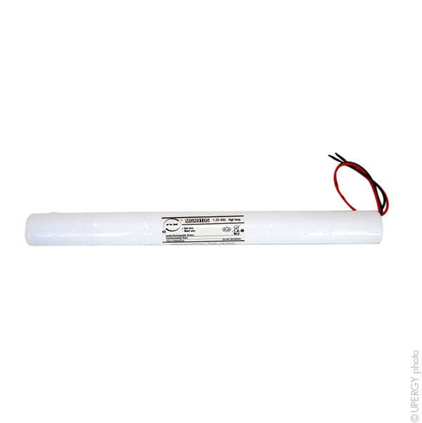 NX - Batterie eclairage secours 6xD ST4 + Fils 300mm 7.2V 4Ah