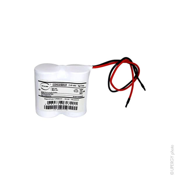 NX - Batterie eclairage secours 2xD ST1 + Fils 300mm 2.4V 4Ah