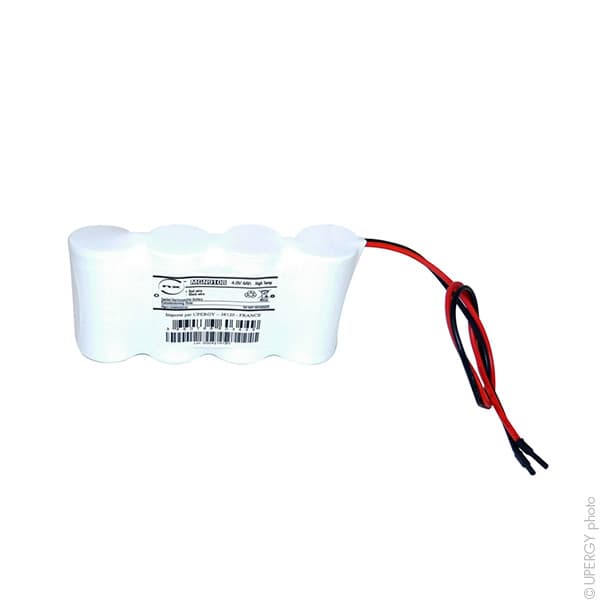 NX - Batterie eclairage secours 4xD ST1 + Fils 300mm 4.8V 4Ah