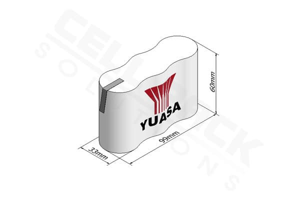 Yuasa - Batterie eclairage secours 3DH4-0T3 3.6V 4Ah