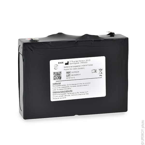 NX - Batterie médicale pour Critikon 12V 2.8Ah