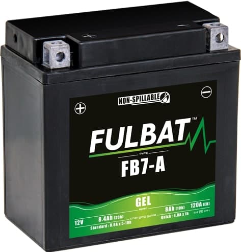 Fulbat - Batterie moto Gel FB7-A / YB7-A / 12N7-4B 12V 8Ah