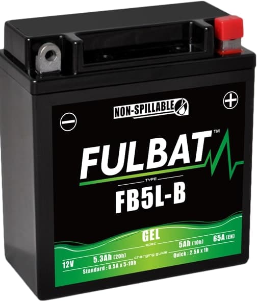 Fulbat - Batterie moto Gel FB5L-B / YB5L-B / 12N5-3B 12V 5Ah