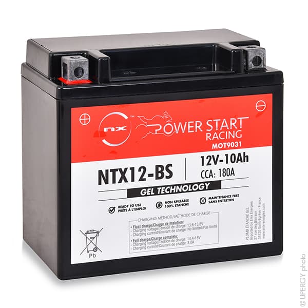 NX - Batterie moto Gel YTX12-BS / FTX12-BS / NTX12-BS 12V 10Ah