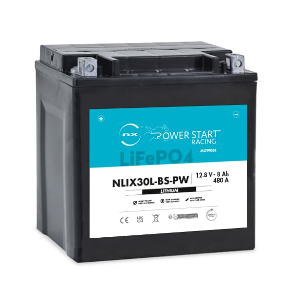 NX - Batterie moto Lithium YIX30L-BS-PW / NLIX30L-BS-PW 12.8V 8Ah