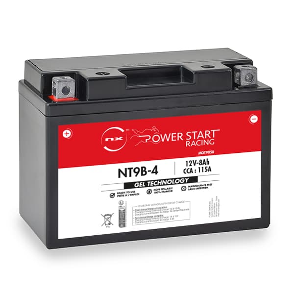 NX - Batterie moto Gel NT9B-4 / YT9B-BS / YT9B-4 12V 8Ah