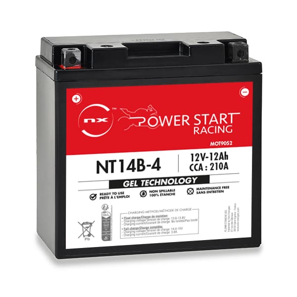 NX - Batterie moto Gel NT14B-4 / YT14B-4 12V 12Ah