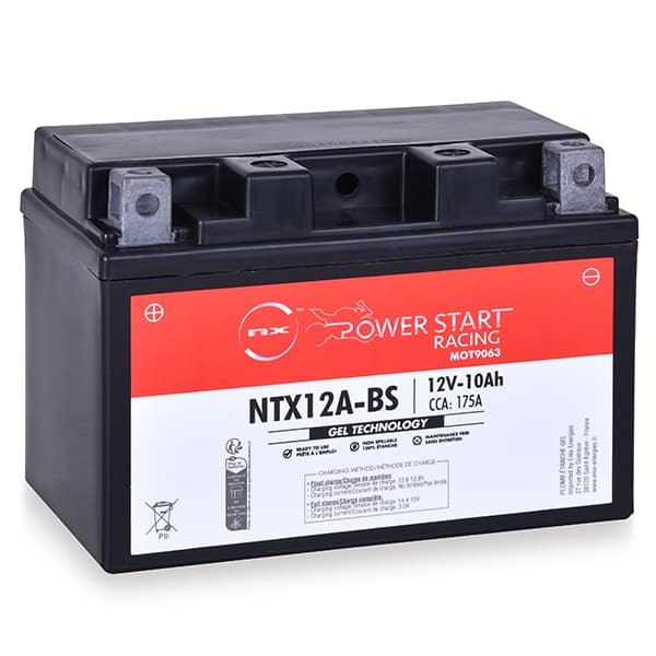 NX - Batterie moto Gel NTX12A-BS / YTX12A-BS 12V 10Ah