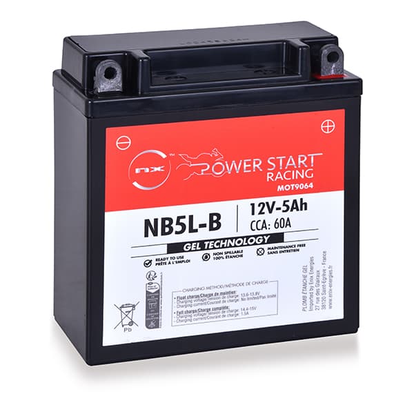 NX - Batterie moto Gel NB5L-B / YB5L-B / 12N5-3B 12V 5Ah