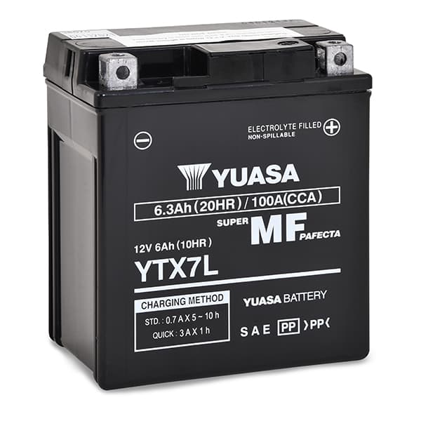 Yuasa - Batterie moto YUASA YTX7L-BS 12V 6Ah