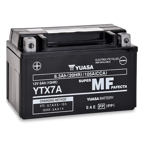 Yuasa - Batterie moto YUASA YTX7A 12V 6Ah
