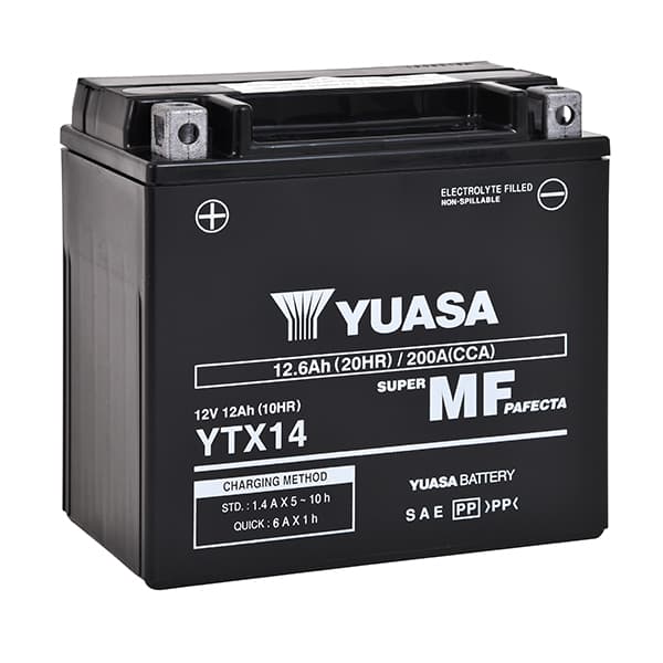 Yuasa - Batterie moto YUASA YTX14-BS 12V 12Ah