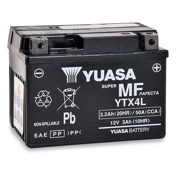 Yuasa - Batterie moto YUASA YTX4L-BS 12V 3Ah