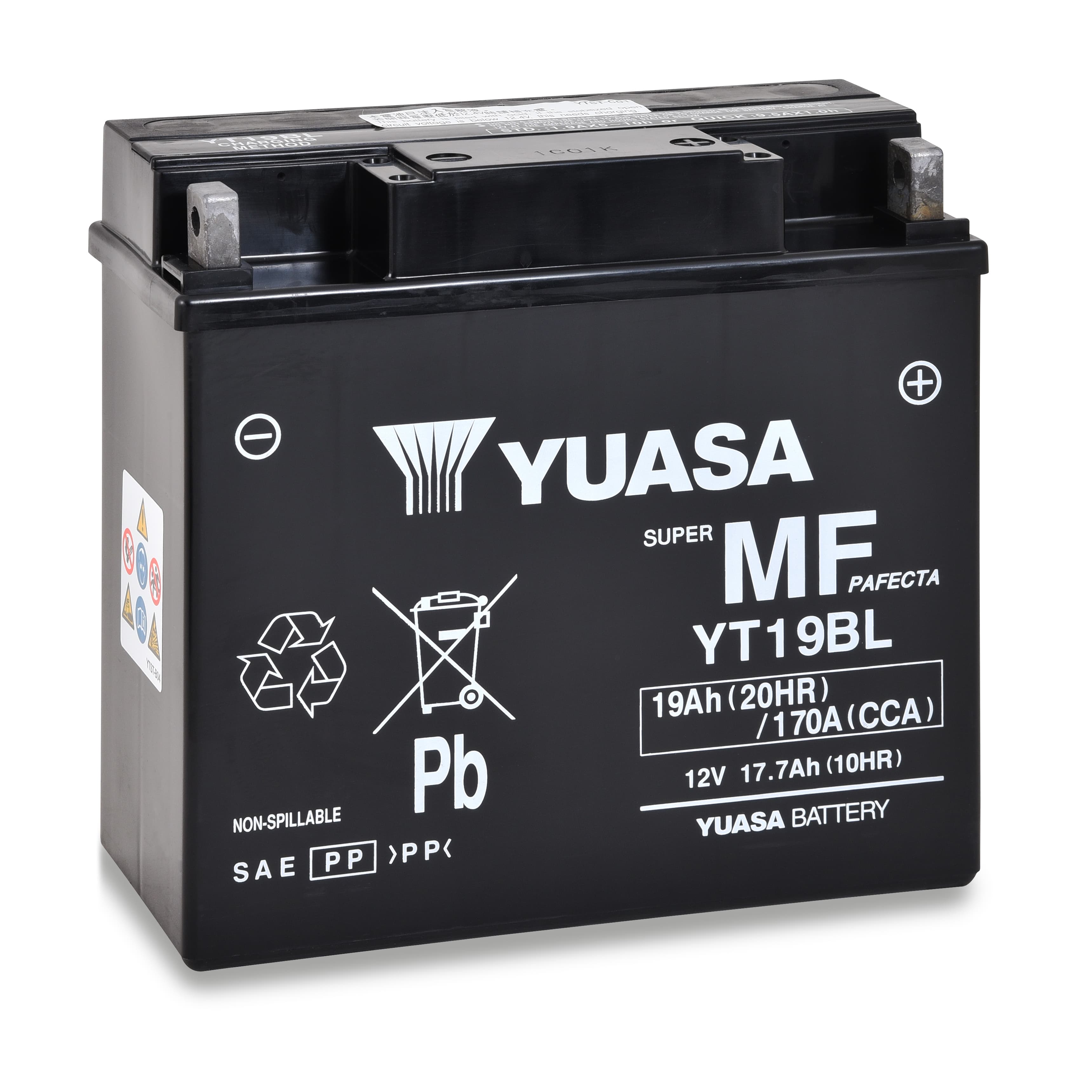 Yuasa - Batterie moto YUASA YT19BL-BS / 51913 / NH1220 12V 19Ah