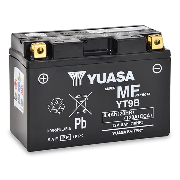 Yuasa - Batterie moto YUASA YT9B-BS 12V 8Ah