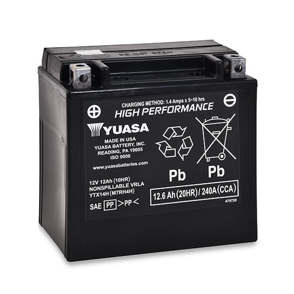 Yuasa - Batterie moto YUASA YTX14H-BS 12V 12Ah