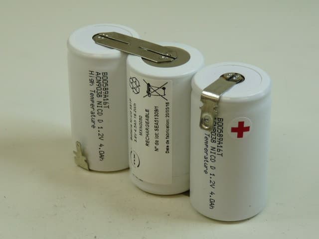 NX - Batterie eclairage secours 3x D HT 3S1P ST1 3.6V 4Ah Cosse