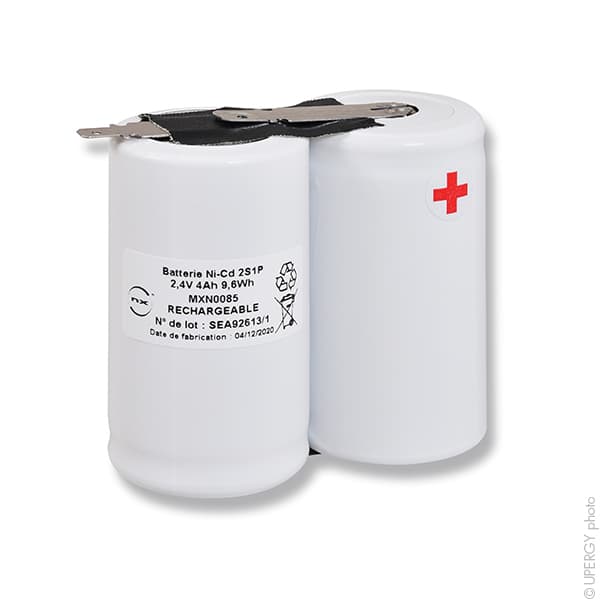NX - Batterie eclairage secours 2x D HT 2S1P ST1 2.4V 4Ah