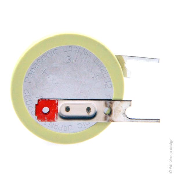 Panasonic - Pile bouton lithium BR2032/VCN PANASONIC 3V 190mAh