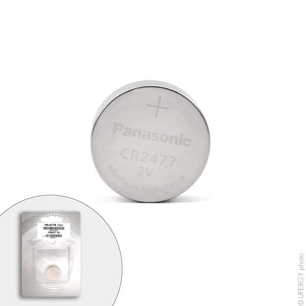 Panasonic - Pile bouton lithium blister CR2477/BN PANASONIC 3V 1Ah