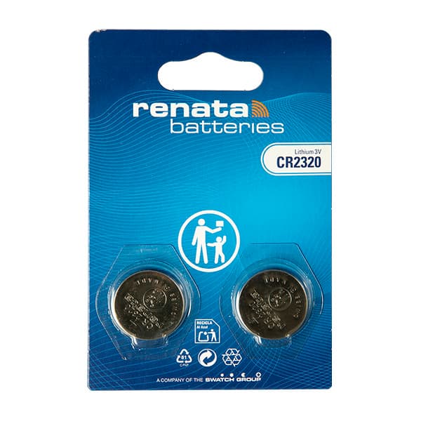 Renata / Swatch Group - Pile bouton lithium blister x2 CR2320 Renata 3V 150mAh
