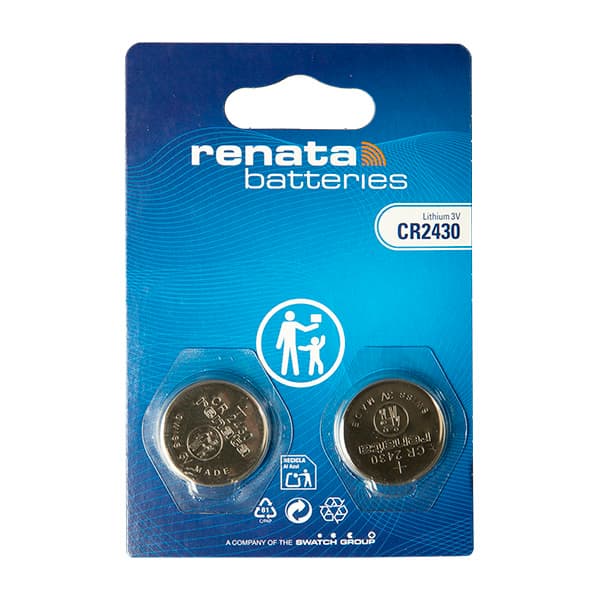 Renata / Swatch Group - Pile bouton lithium blister x2 CR2430 Renata 3V 285mAh