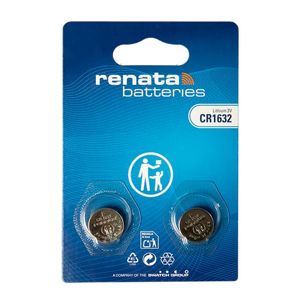Renata / Swatch Group - Pile bouton lithium blister x2 CR1632 RENATA 3V 125mAh