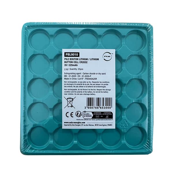 NX - Pile bouton lithium CR2032 3V 225mAh