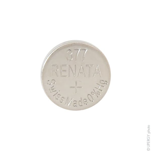 Renata / Swatch Group - Pile bouton oxyde argent 377 RENATA 1.55V 28mAh