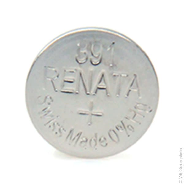 Renata / Swatch Group - Pile bouton oxyde argent 391 RENATA 1.55V 50mAh