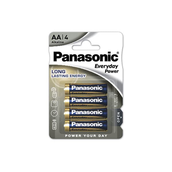 Panasonic - Pile alcaline blister x4 Panasonic Everyday Power LR6 - AA 1.5V 3.4Ah