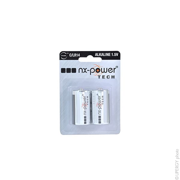 NX - Pile alcaline blister x2 LR14 - C Nx-Power Tech 1.5V 9.3Ah