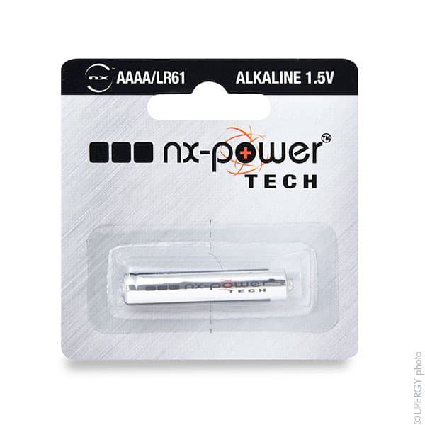 NX - Pile alcaline blister x1 LR61 - AAAA Nx-Power Tech 1.5V 625mAh