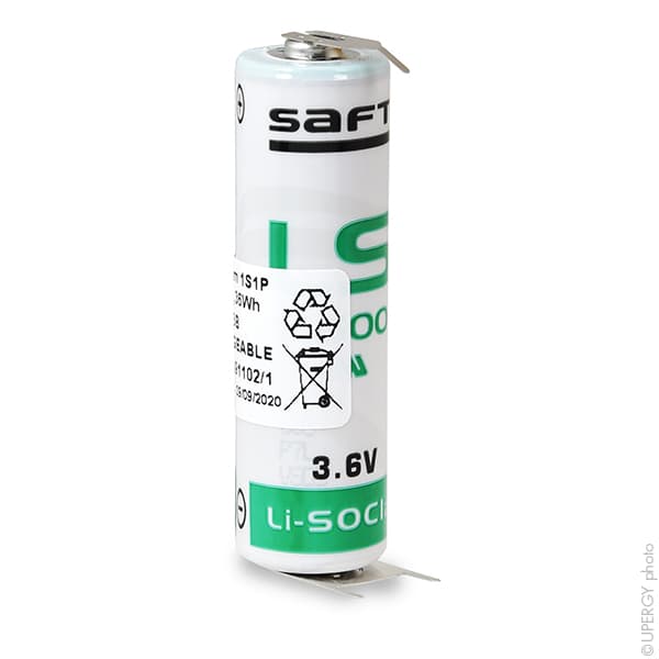Saft - Pile lithium LS14500-3PFRP AA 3.6V 2.6Ah 3PFR