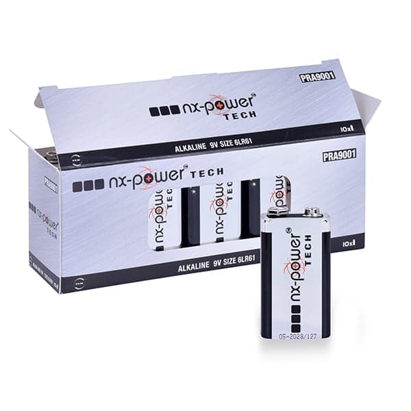 NX - Pile alcaline 6LR61 Nx-Power Tech 9V 680mAh