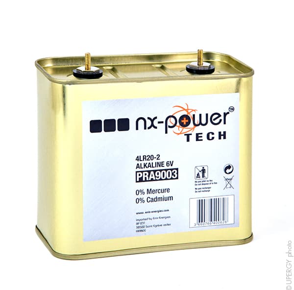 NX - Pile alcaline 4LR20-2 Nx-Power Tech Métal 6V 24Ah