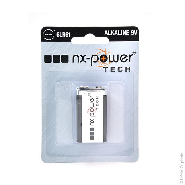 NX - Pile alcaline blister x1 6LR61 Nx-Power Tech 9V 680mAh